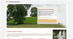 Desktop Screenshot of funeralhomescanada.com