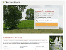 Tablet Screenshot of funeralhomescanada.com